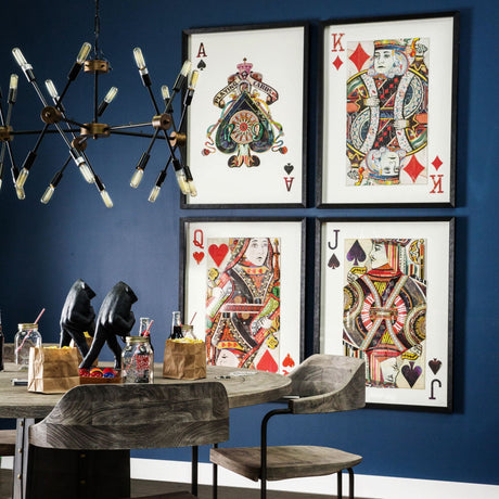 King of Diamonds II Playing Card a Paper Mosaik Collage Framed Art under Glass by Mercana at Eve Furniture