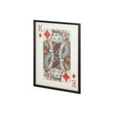 King of Diamonds II Playing Card a Paper Mosaik Collage Framed Art under Glass by Mercana at Eve Furniture