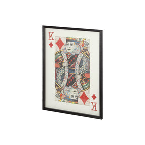 King of Diamonds II Playing Card a Paper Mosaik Collage Framed Art under Glass by Mercana at Eve Furniture