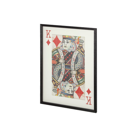 King of Diamonds II Playing Card a Paper Mosaik Collage Framed Art under Glass by Mercana at Eve Furniture