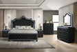 Kingdom Black Velvet Panel Bedroom Set by Happy Homes at Eve Furniture