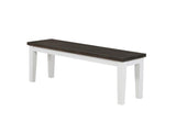 Kingman Espresso/White Rectangular Bench