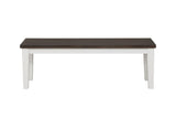 Kingman Espresso/White Rectangular Bench