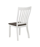 Kingman Espresso/White Slat Back Dining Chairs, Set of 2