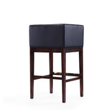 Kingsley Barstool in Black and Dark Walnut by Manhattan Comfort at Eve Furniture