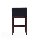 Kingsley Barstool in Black and Dark Walnut by Manhattan Comfort at Eve Furniture