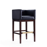 Kingsley Barstool in Black and Dark Walnut (set of 2) by Manhattan Comfort at Eve Furniture