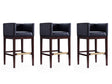 Kingsley Barstool in Black and Dark Walnut (set of 3) by Manhattan Comfort at Eve Furniture
