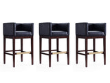 Kingsley Barstool in Black and Dark Walnut (set of 3) by Manhattan Comfort at Eve Furniture