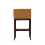 Kingsley Barstool in Camel and Dark Walnut (set of 2) by Manhattan Comfort at Eve Furniture