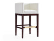 Kingsley Barstool in Ivory and Dark Walnut by Manhattan Comfort at Eve Furniture