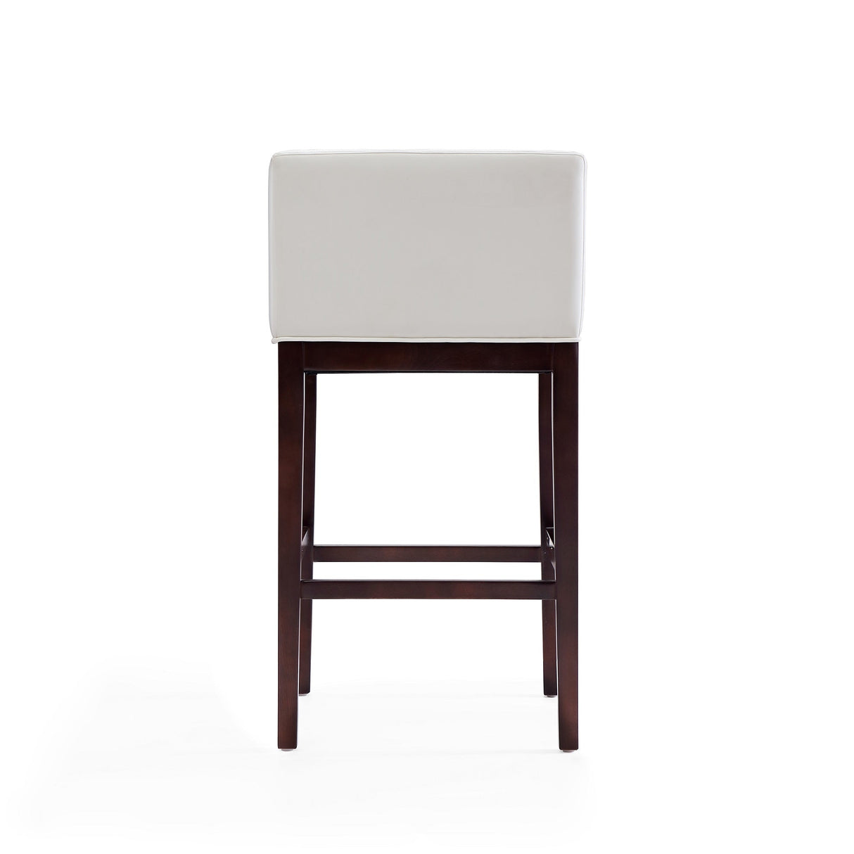 Kingsley Barstool in Ivory and Dark Walnut (set of 3) by Manhattan Comfort at Eve Furniture