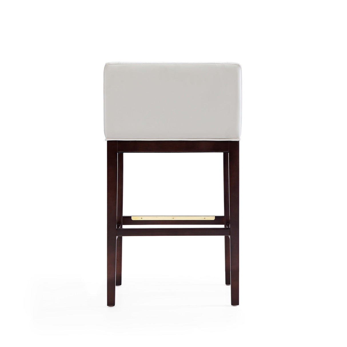 Kingsley Barstool in Ivory and Dark Walnut (set of 3) by Manhattan Comfort at Eve Furniture