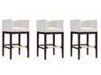 Kingsley Barstool in Ivory and Dark Walnut (set of 3) by Manhattan Comfort at Eve Furniture