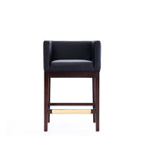 Kingsley Counter Stool in Black and Dark Walnut (set of 3) by Manhattan Comfort at Eve Furniture