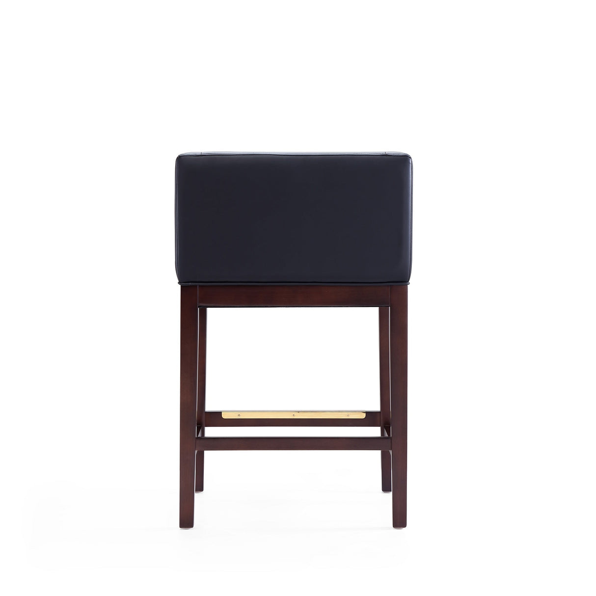Kingsley Counter Stool in Black and Dark Walnut (set of 3) by Manhattan Comfort at Eve Furniture