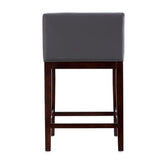 Kingsley Counter Stool in Grey and Dark Walnut by Manhattan Comfort at Eve Furniture