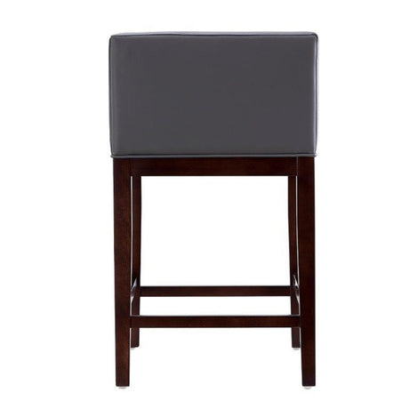 Kingsley Counter Stool in Grey and Dark Walnut by Manhattan Comfort at Eve Furniture