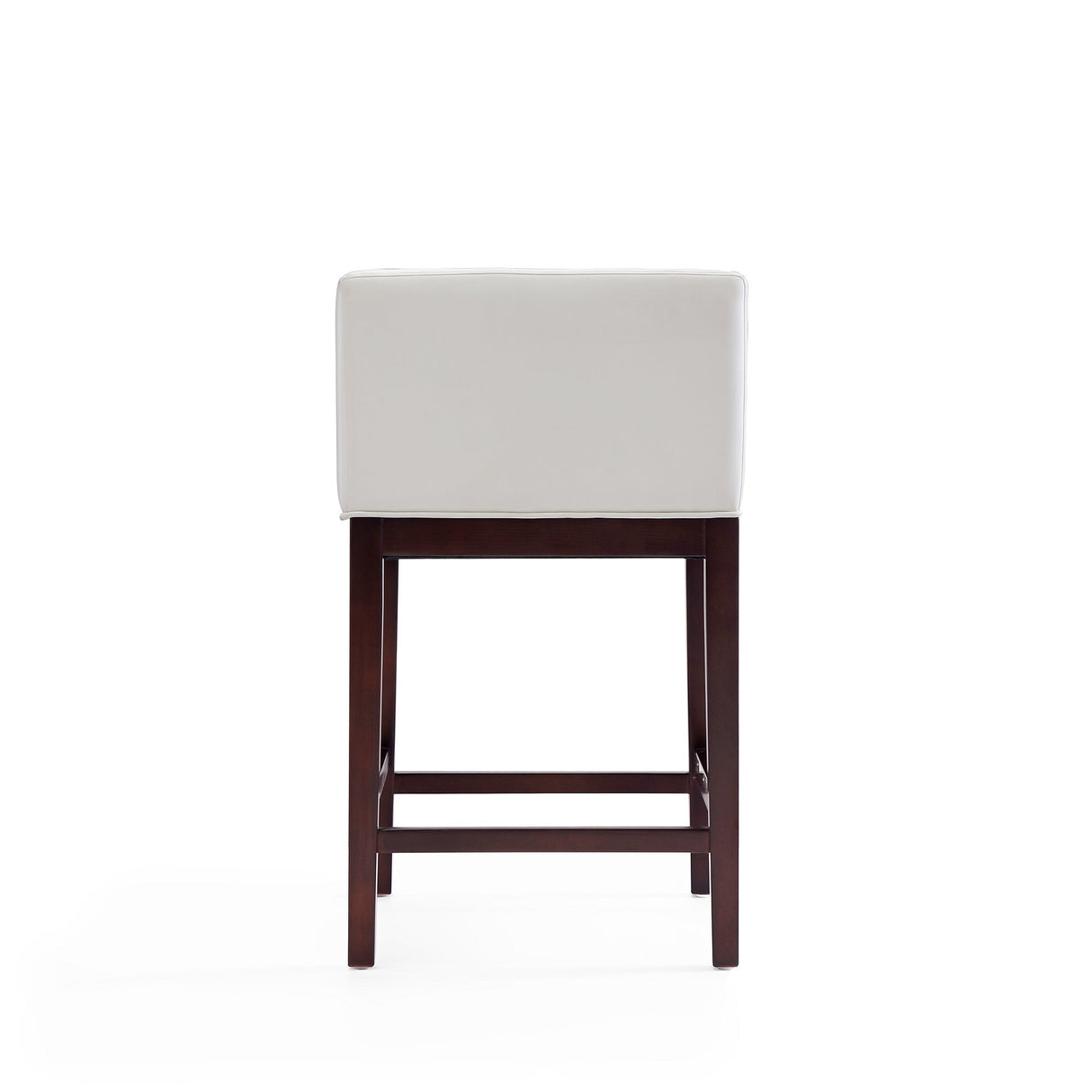 Kingsley Counter Stool in Ivory and Dark Walnut (set of 3) by Manhattan Comfort at Eve Furniture