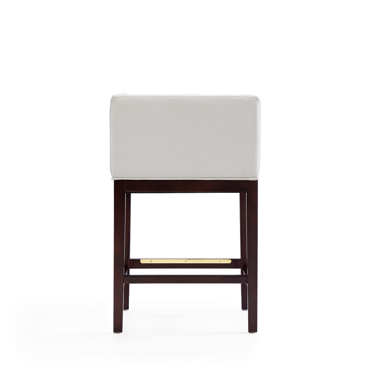 Kingsley Counter Stool in Ivory and Dark Walnut (set of 3) by Manhattan Comfort at Eve Furniture