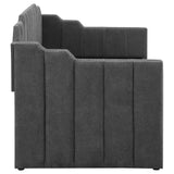 Kingston Charcoal Upholstered Twin Daybed with Trundle by Coaster at Eve Furniture