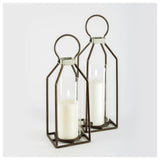 Kingston I Large Rustic Metal Framed Table Candle Holder by Mercana at Eve Furniture