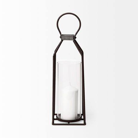 Kingston I Large Rustic Metal Framed Table Candle Holder by Mercana at Eve Furniture