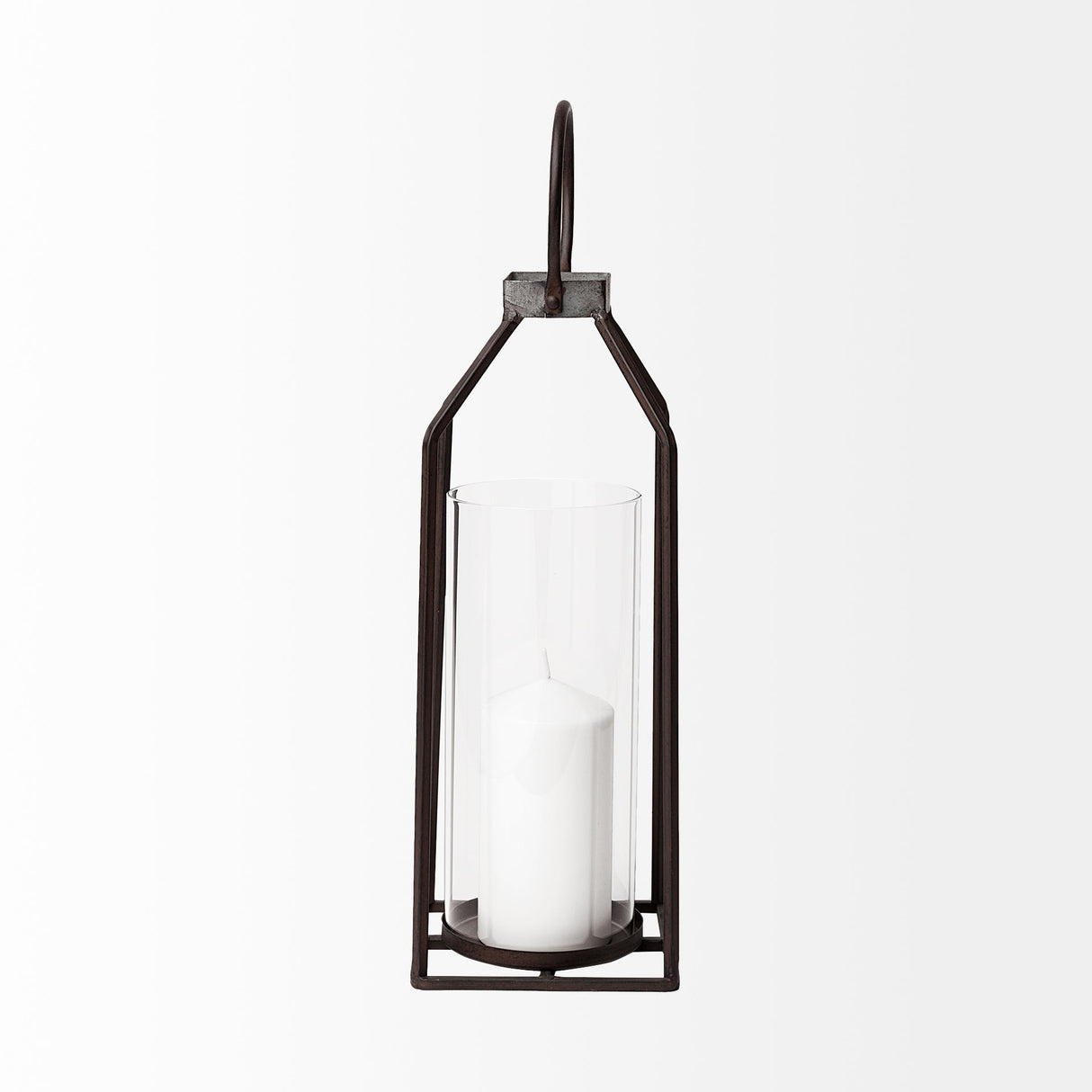 Kingston I Large Rustic Metal Framed Table Candle Holder by Mercana at Eve Furniture