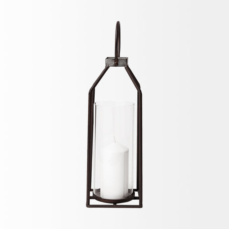 Kingston I Large Rustic Metal Framed Table Candle Holder by Mercana at Eve Furniture