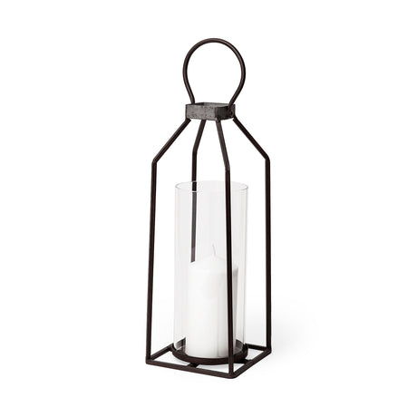 Kingston I Large Rustic Metal Framed Table Candle Holder by Mercana at Eve Furniture
