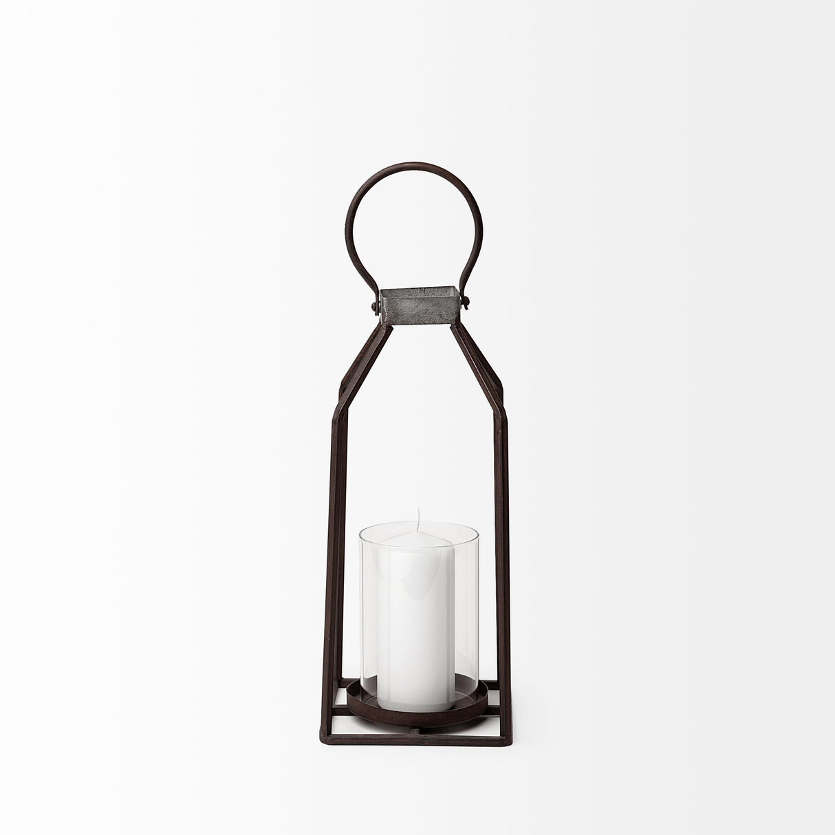 Kingston II Small Rustic Metal Framed Table Candle Holder by Mercana at Eve Furniture