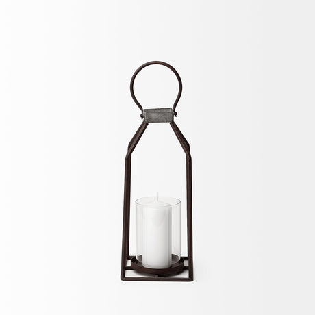 Kingston II Small Rustic Metal Framed Table Candle Holder by Mercana at Eve Furniture