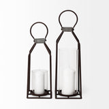 Kingston II Small Rustic Metal Framed Table Candle Holder by Mercana at Eve Furniture