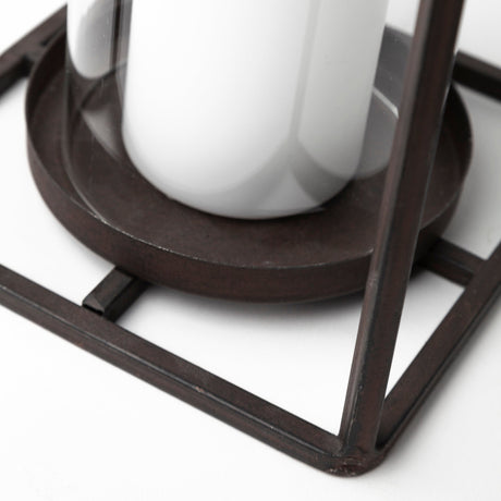 Kingston II Small Rustic Metal Framed Table Candle Holder by Mercana at Eve Furniture
