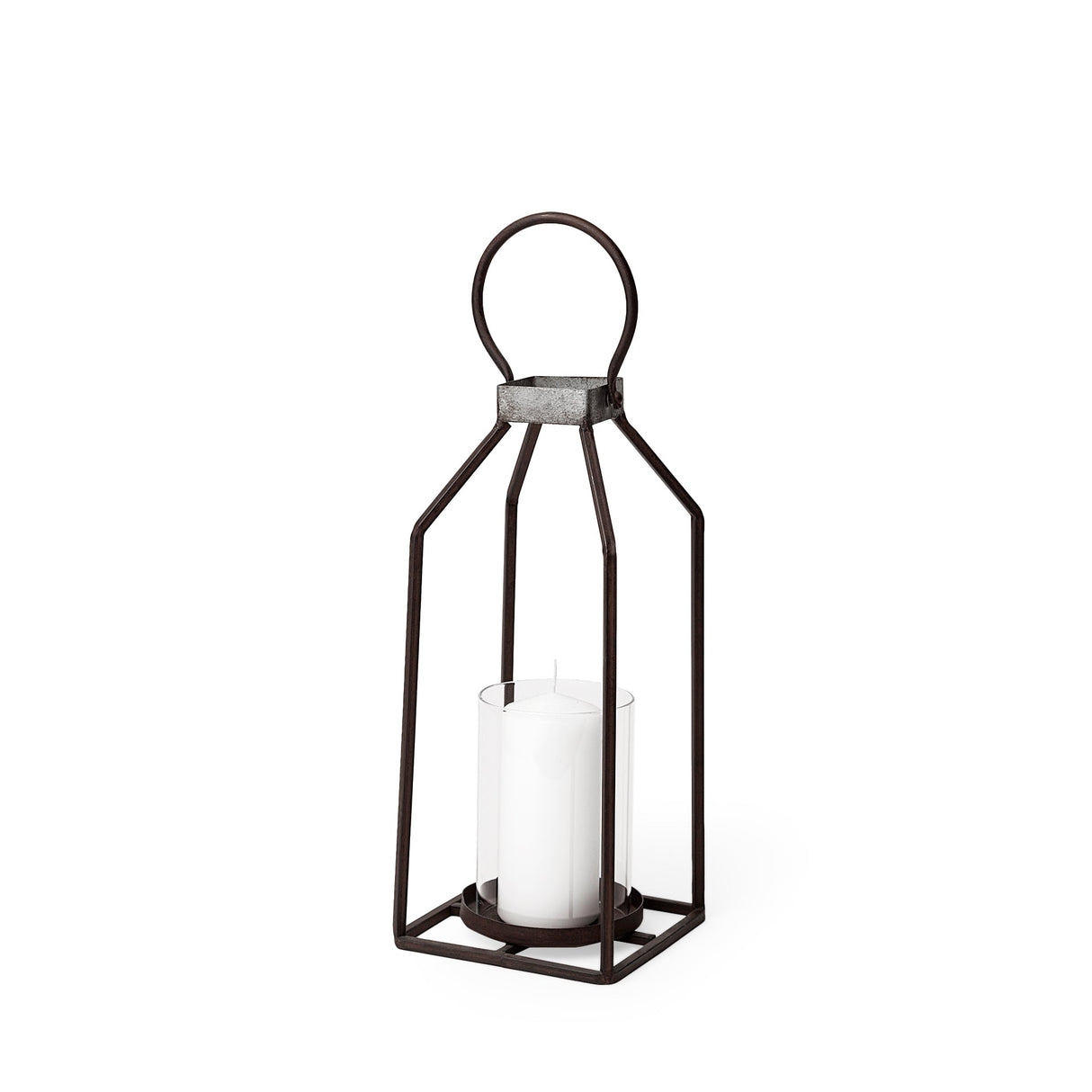 Kingston II Small Rustic Metal Framed Table Candle Holder by Mercana at Eve Furniture