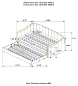 Kingston Charcoal Upholstered Twin Daybed with Trundle