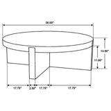 Kinkaid Brown 2-Piece Solid Wood Coffee and End Table Set by Coaster at Eve Furniture