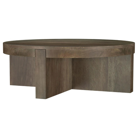 Kinkaid Brown 2-Piece Solid Wood Coffee and End Table Set by Coaster at Eve Furniture