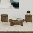 Kinkaid Brown 3-Piece Solid Wood Coffee and End Table Set by Coaster at Eve Furniture