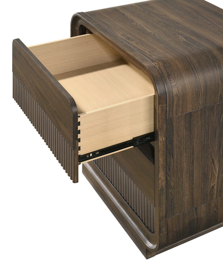 Kinkaid Warm Wood Nightstand by Crown Mark at Eve Furniture