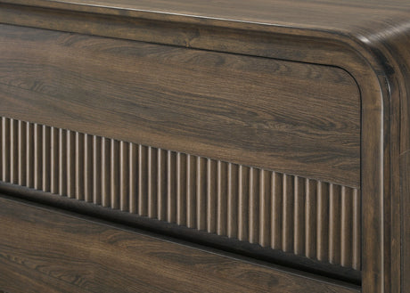 Kinkaid Warm Wood Panel Bedroom Set by Crown Mark at Eve Furniture