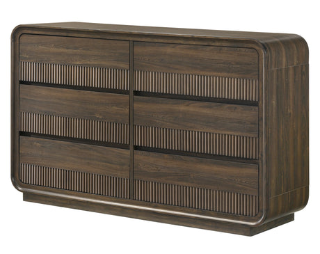 Kinkaid Warm Wood Panel Bedroom Set by Crown Mark at Eve Furniture