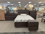 Kinkaid Warm Wood King Panel Bed by Crown Mark at Eve Furniture