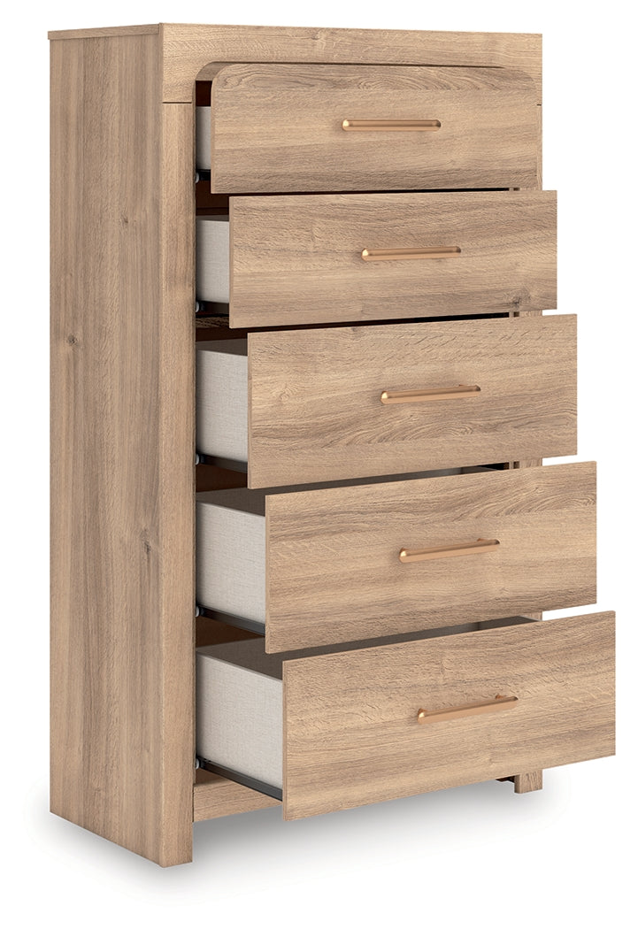 Kinlanni Tan Chest of Drawers by ASHLEY FURNITURE at Eve Furniture