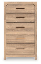 Kinlanni Tan Chest of Drawers by ASHLEY FURNITURE at Eve Furniture