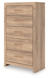 Kinlanni Tan Chest of Drawers by ASHLEY FURNITURE at Eve Furniture