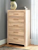 Kinlanni Tan Chest of Drawers by ASHLEY FURNITURE at Eve Furniture
