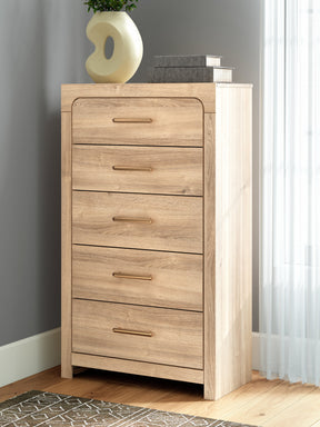 Kinlanni Tan Chest of Drawers by ASHLEY FURNITURE at Eve Furniture