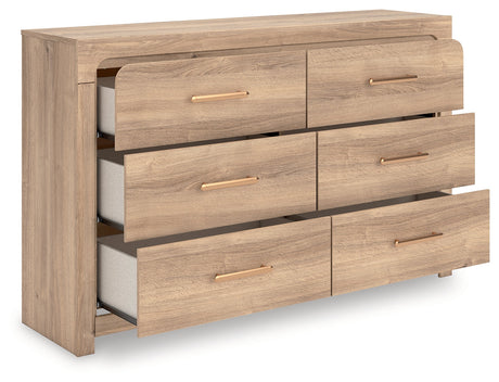 Kinlanni Tan Dresser by Ashley at Eve Furniture
