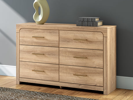 Kinlanni Tan Dresser by Ashley at Eve Furniture